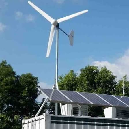 Solar and wind hybrid renewable energy pilot installation in rural Chhattisgarh